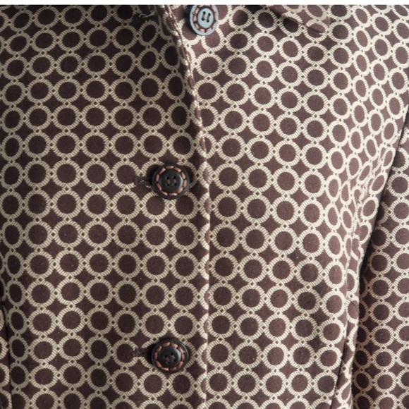 Sigrid Olsen Long Blazer Single Breasted Brown Gold Vintage - Picture 4 of 17